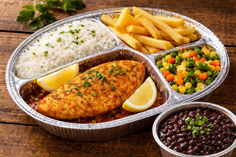 Executiva de FILÉ DE PEIXE + fritas e salada