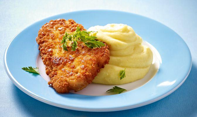 Filé de frango empanado + PURÊ DE BATATA